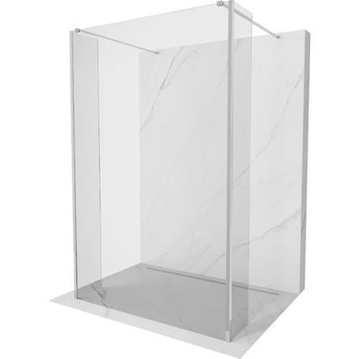 Mexen Kioto Duschwand 180x30x30 cm, Chrom/Transparent