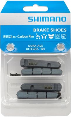 Shimano R55C4 Bremsbeläge fér Carbonfelgen, 2 Paar - starke Rennbremsleistung