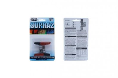 Kool Stop Felgenbremsbelag Supra 2 Dual Compound 1 Paar fér V-Brakes