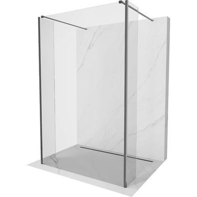 Mexen Kioto Duschwand 180x30cm Gunmetal gestylt