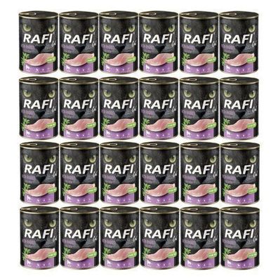 Dolina Noteci Rafi mit Kaninchen-Katzenfutter 24x400g