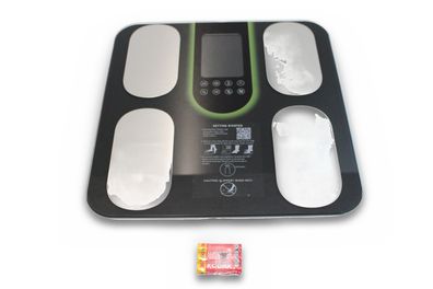 Letron Körperanalysewaage Smart Bluetooth 15 Messwerte bis 180 kg App Blau