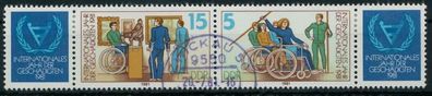 DDR Zusammendruck Nr WZd503 + ZF zentrisch gestempelt WAAGR X1589AA