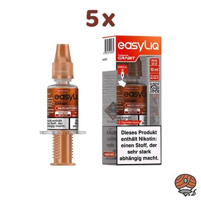 EasyLiQ by Grabit Hazelnut Coffee 20mg/ml Nikotinsalz, 5x 10ml Liquid