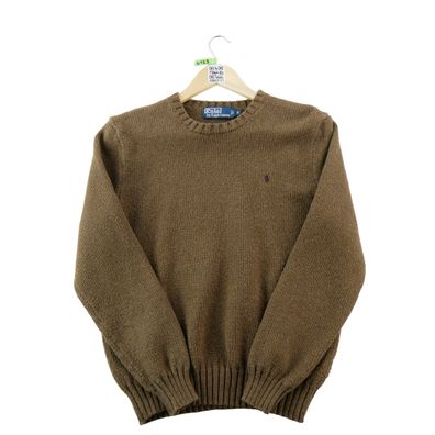 Polo Ralph Lauren Damenpullover Braungarn Braun Größe M #QWE4123