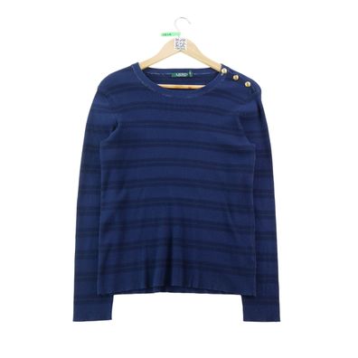 Lauren Ralph Lauren Damenpullover Baumwoll-Modal-Strick Größe L #QWE0646
