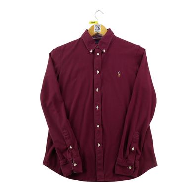Polo Ralph Lauren Damen klassische Hemden uni Knit Oxford Größe L #QWE5012