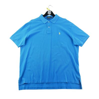 Polo Ralph Lauren Kurzärmeliges Herren-Polo Blau Größe XL #QWE1114