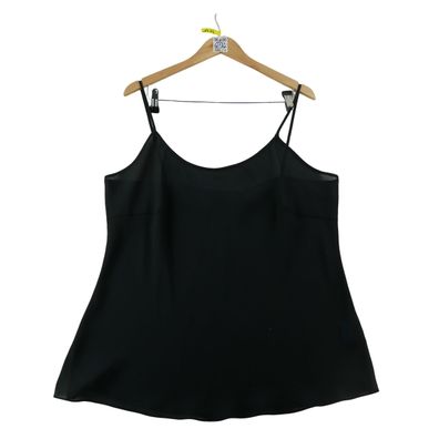 Damen Tanktops Ausgestellte Passform Schwarz Größe XL #QWE1712