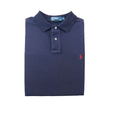 Polo Ralph Lauren Herren Poloshirt Kurzarm Blau Größe L #QWE1816