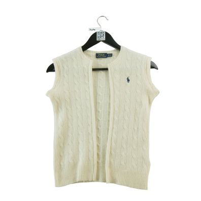 Damen Gilet Merinowolle Kaschmir Polo Ralph Lauren Größe S #QWE7010