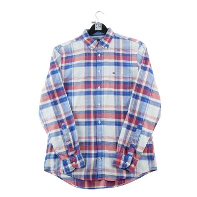 Tommy Hilfiger Herren klassische Hemden gestreift Größe M #QWE3669
