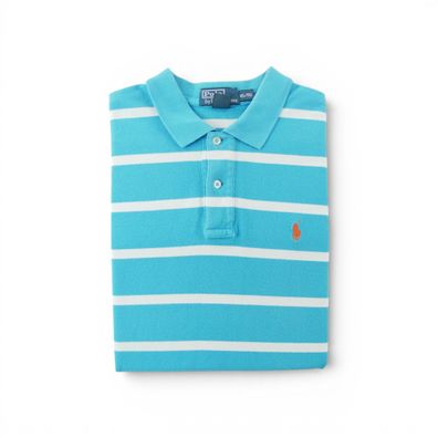 Polo Ralph Lauren Herren Poloshirt kurzarm blau Größe XL #QWE4036