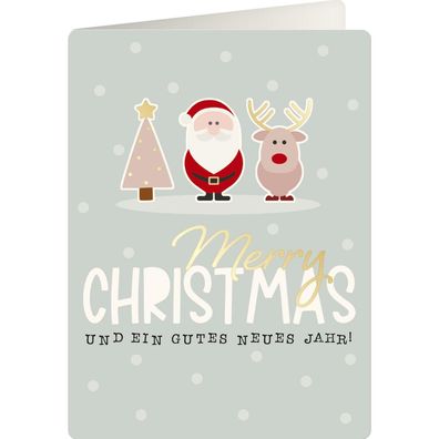 Sheepworld AG Weihnachtskarten Grusskarte Weihnachtsmann Merry Christmas Neuware