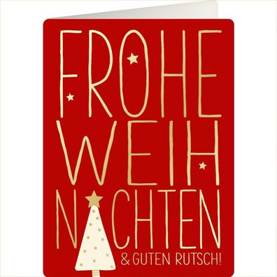 Sheepworld AG Weihnachtskarten Grusskarte Baum Frohe Weihnachten Neuware