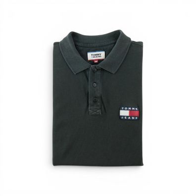 Tommy Hilfiger Herren Kurzarm Polo Schwarz Größe M #QWE1883