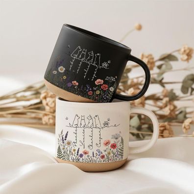 My Heart Belongs To These Dogs-Personalize Dog Line Art Tasse Hundemama Weihnachten