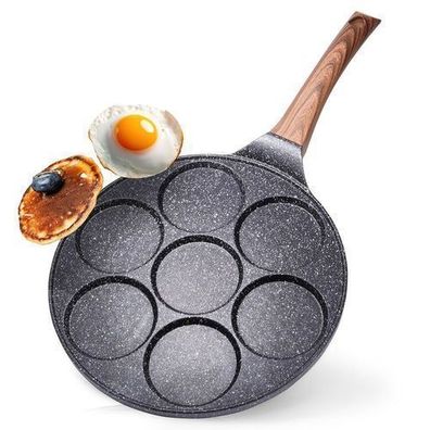 Eierpfanne aus Granit, 7 Mulden, BLACK&WOOD, 26 cm