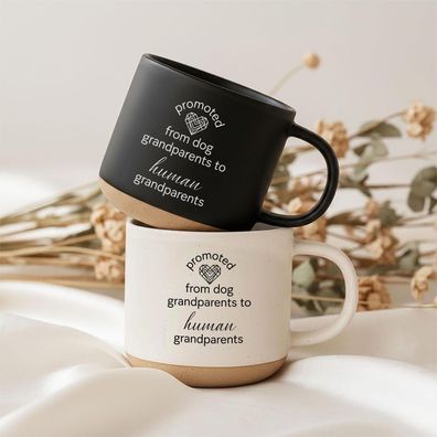 Dog Grandma Tasse Promoted To Human Grandparents Baby Verkündung Werdende Oma Opa