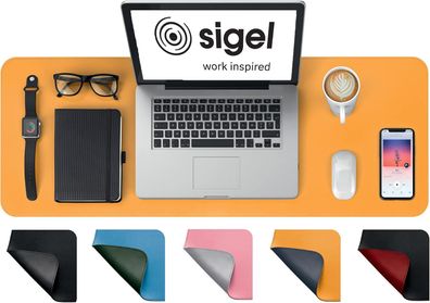 SIGEL SA601 Schreibtischunterlage Lederimitat doppelseitig 80 x 30 cm