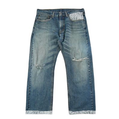 Levi Strauss Damen Lace Upcycled Jeans Größe W34/L32 #QWE0623