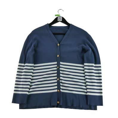 Lauren Ralph Lauren Damen Navy Cardigan Sweater Größe L #QWE0073