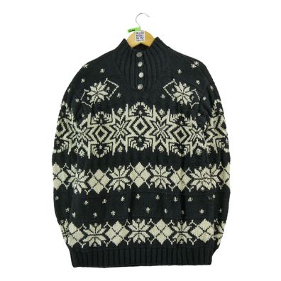 Lauren Ralph Lauren Damen Leinen Schwarzer Pullover Größe M #QWE4200