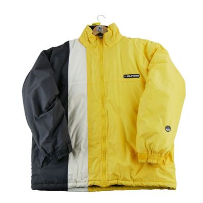 Tommy Hilfiger Herren Vintage Gelber Steppmantel Größe XL #QWE1391