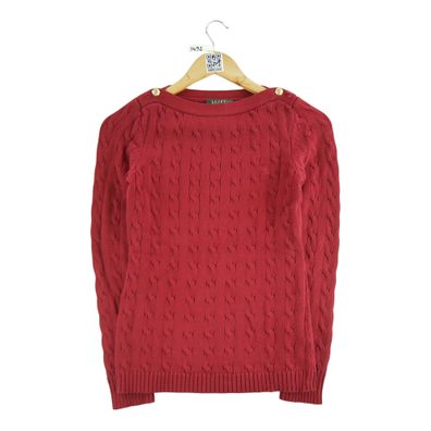 Lauren Ralph Lauren Damen Roter Pullover Größe S #QWE3544