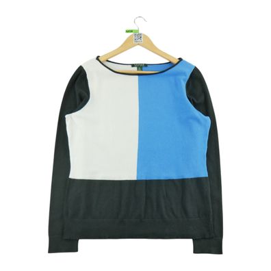 Lauren Ralph Lauren Damen Schwarzer Seidenpullover Größe XL #QWE4326