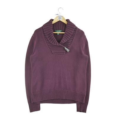 Lauren Ralph Lauren Damen Pullover in Burgunderrot Größe XL #QWE7181