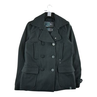 G-Star Herren Wollschwarzer Parka Größe S #QWE3498