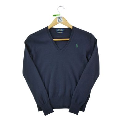Polo Ralph Lauren Damen Marine Wollpullover Größe 2XS #QWE4001