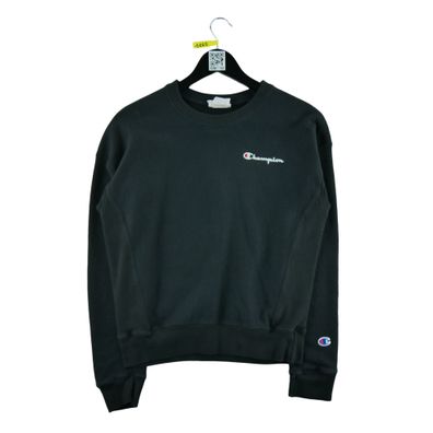 Champion Damen Sweatshirt Schwarz Größe S #QWE1693