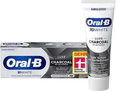 Oral-B 3D White Luxe Charcoal 75 ml