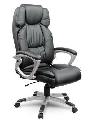 Sofotel EG-227 Bürostuhl aus schwarzem Leder