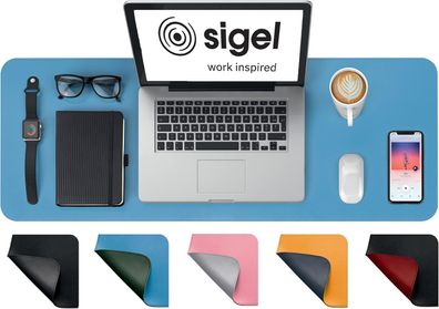 SIGEL SA602 Schreibtischunterlage Lederimitat doppelseitig 80 x 30 cm