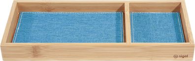 Sigel SA206 Zubehörablage Bambus mit PET-Einleger 24,3 x 10,9 cm