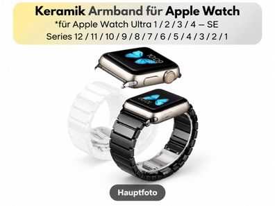 Premium Keramik Armband für Apple Watch Ultra Series 12 11 10 9 - 1 Ersatzband iWatch