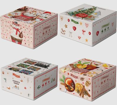 1 Tee Genuss-Box, Schokolade, Zug, Tannenbaum, Glühwein, Geschenkidee Geschenk Winter