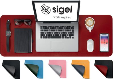 SIGEL SA603 Schreibtischunterlage Lederimitat doppelseitig 80 x 30 cm