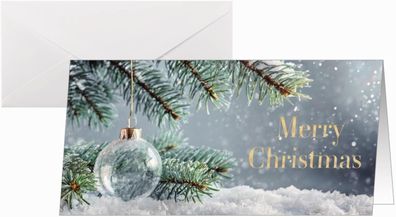 Sigel DS637 Weihnachtskarten Snowy Idyll DIN lang 25 Stück