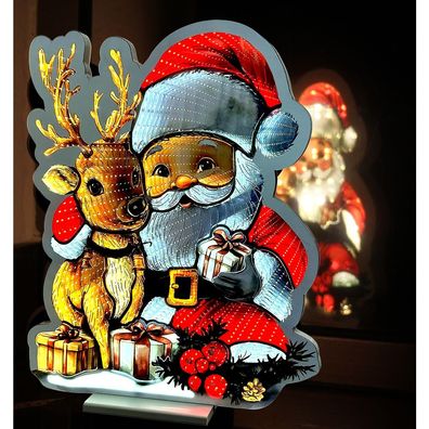36674 Day&Night Infinity Santa&Hirsch 60 LED 6/18h Timer 3m Zuleitung innen