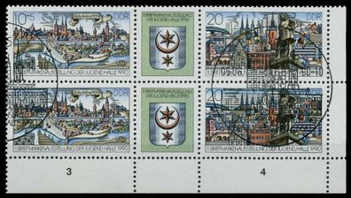 DDR Zusammendruck Nr WZd 828 zentrisch gestempelt 3ER STR EC X0510FA