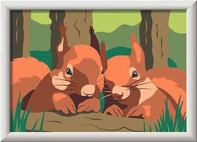 Kuschelnde Eichhörnchen