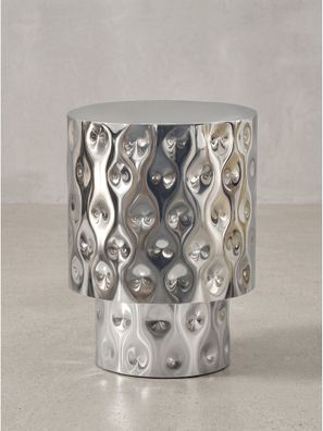 Beistelltisch Aluminium handgefertigt Modern Ø 36x50 cm - Mayenne Kadima