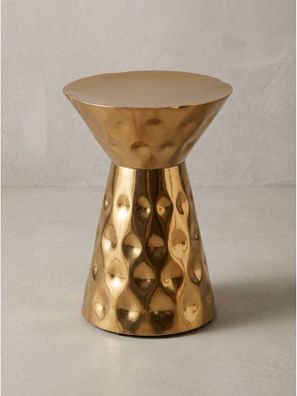 Beistelltisch Aluminium handgefertigt Modern Ø 36x51 cm - Mayenne Kadima