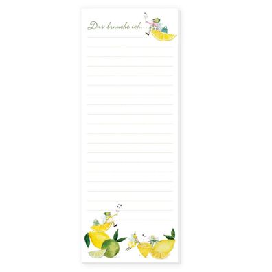 Notizblock mit Magnet Fresh Lemon, Grätz Verlag 04407