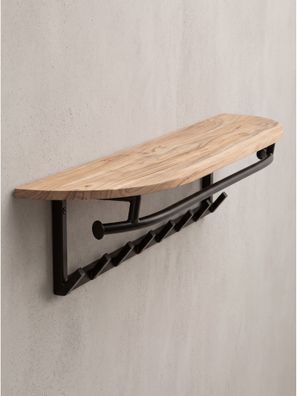 Wandgarderobe Akazie Massivholz Oval Industrial - TIETAR Kadima