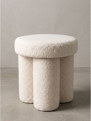 Sitzhocker Teddystoff mit Textilbezug - AVEN Kadima